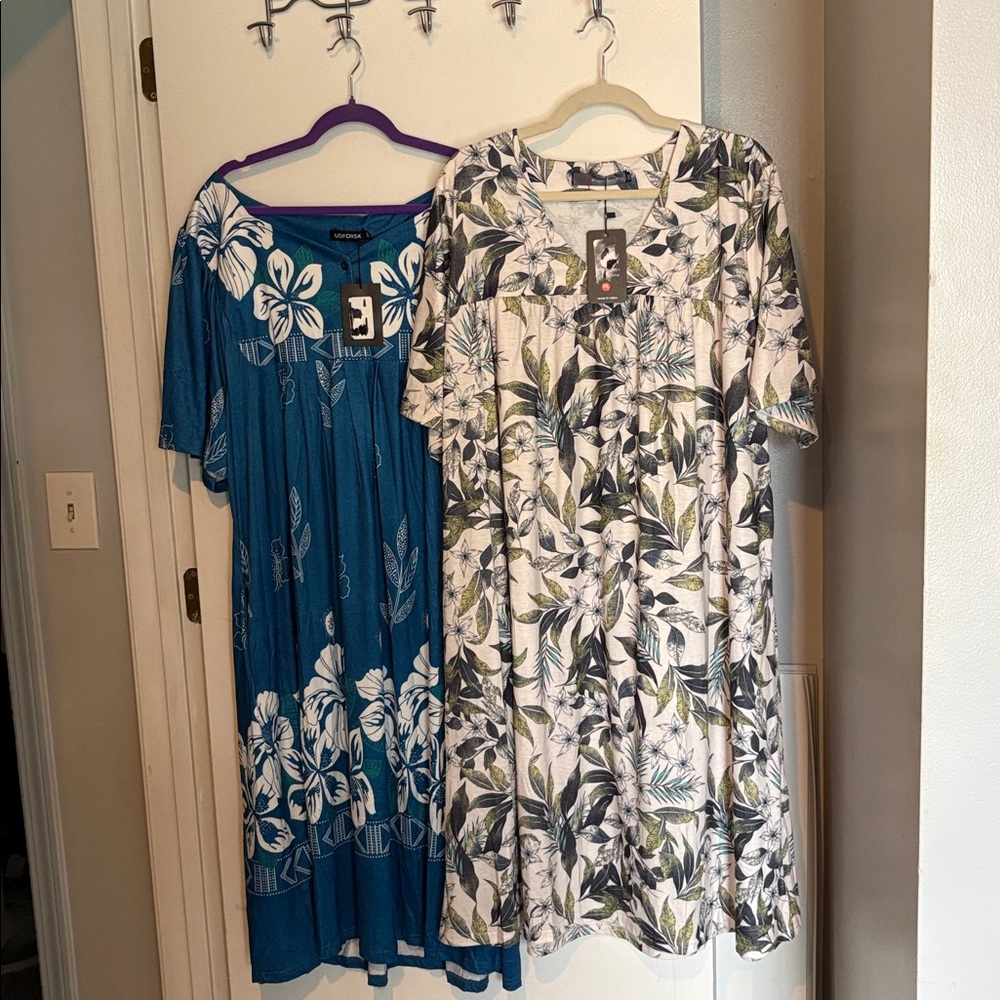 NWT Set of 2 Floral Print Casual/ Lounge Dresses